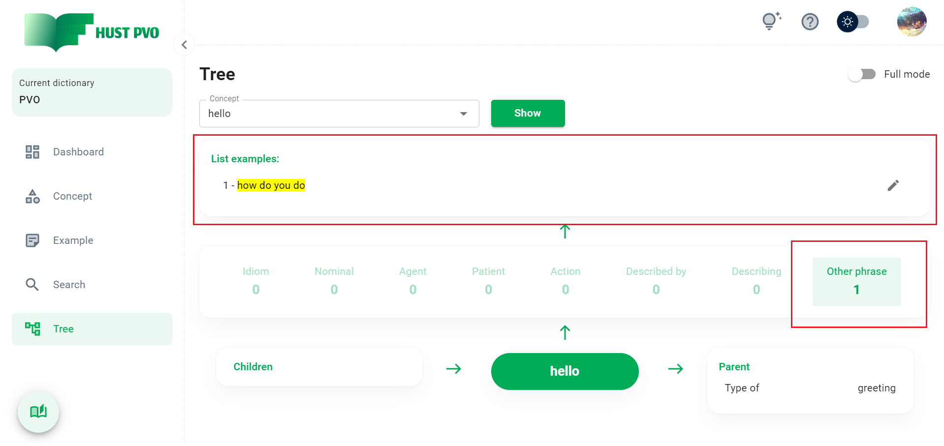 Simple mode example